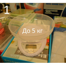 Весы кухонные электронные настольные 5 кг с чашей